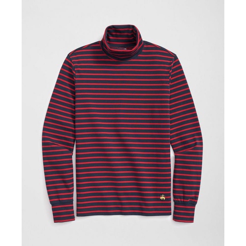 브룩스브라더스 Cotton Blend Striped Turtleneck