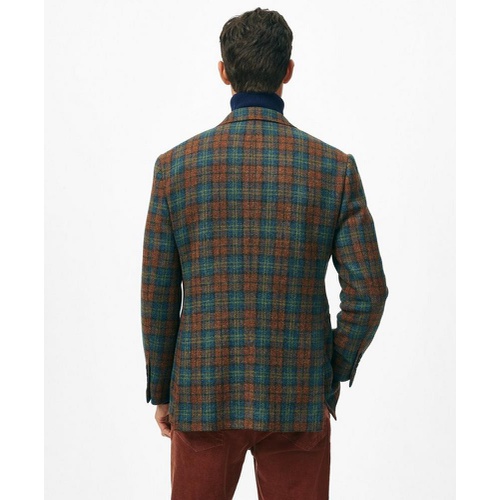 브룩스브라더스 Classic Fit Sport Coat in Plaid Shetland Wool Tweed