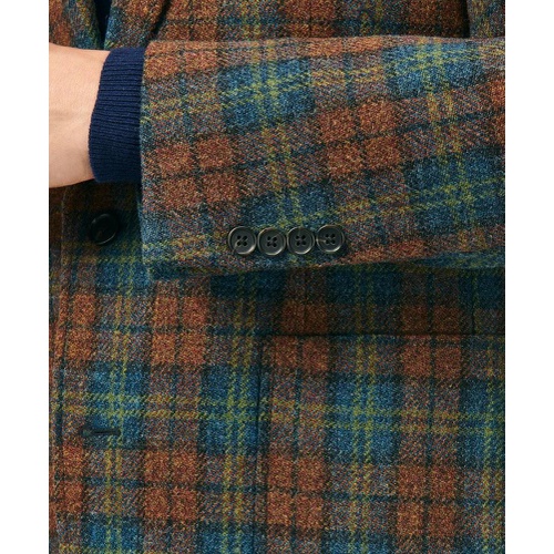 브룩스브라더스 Classic Fit Sport Coat in Plaid Shetland Wool Tweed