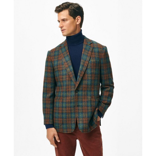 브룩스브라더스 Classic Fit Sport Coat in Plaid Shetland Wool Tweed