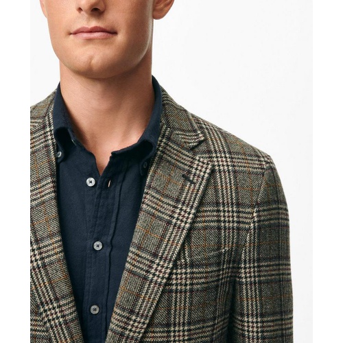 브룩스브라더스 Classic Fit Wool 1818 Sport Coat in Plaid Tweed