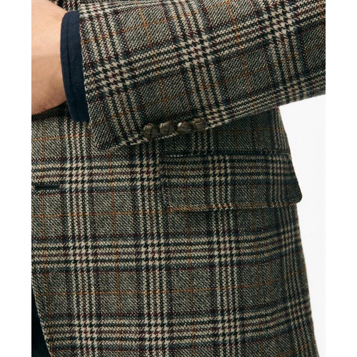 브룩스브라더스 Classic Fit Wool 1818 Sport Coat in Plaid Tweed