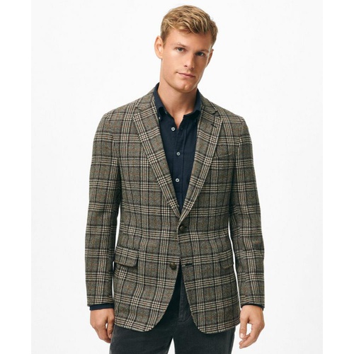 브룩스브라더스 Classic Fit Wool 1818 Sport Coat in Plaid Tweed