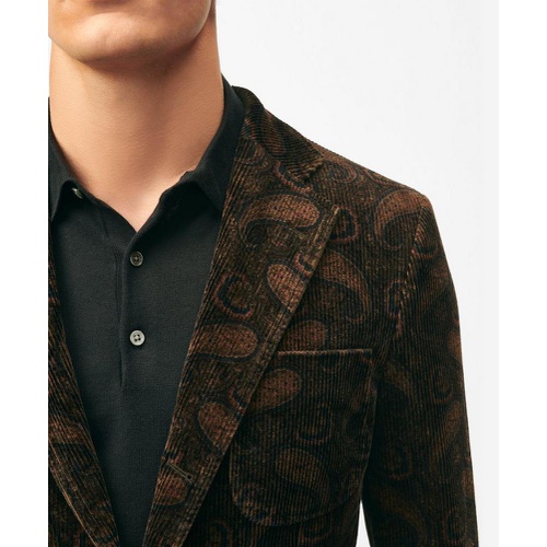 브룩스브라더스 Slim Fit Sport Coat in Paisley Cotton Blend Corduroy