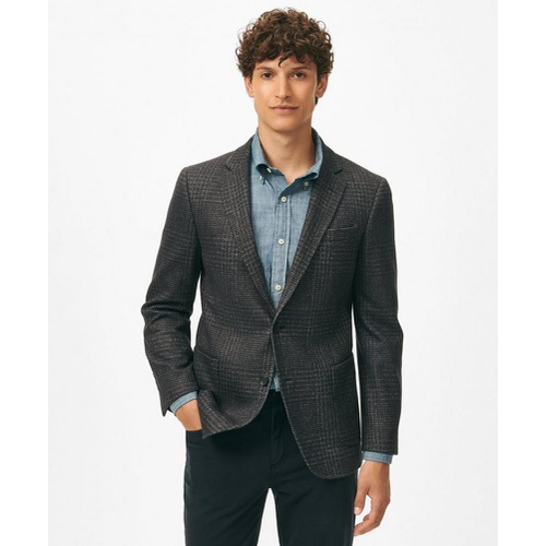 브룩스브라더스 Classic Fit Large Check Knit Sport Coat in Wool-Blend