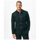 Traditional Fit Blazer in Black Watch Tartan Wool Tweed