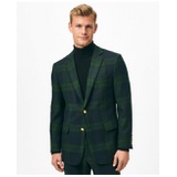 Classic Fit Blazer in Black Watch Tartan Wool Tweed