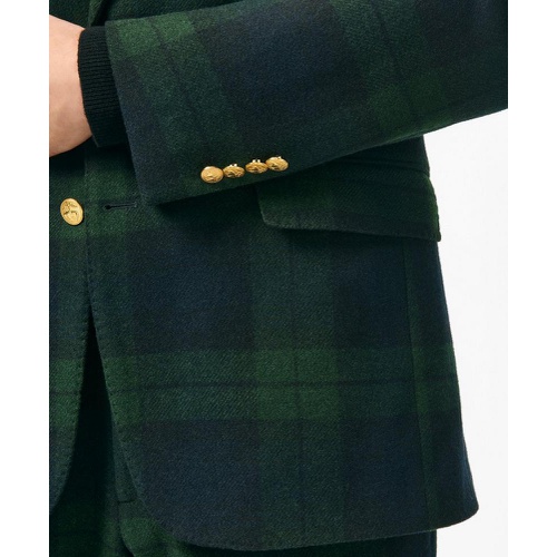 브룩스브라더스 Classic Fit Blazer in Black Watch Tartan Wool Tweed