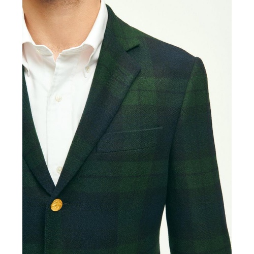 브룩스브라더스 Classic Fit Blazer in Black Watch Tartan Wool Tweed