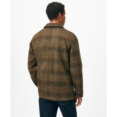 브룩스브라더스 Wool-Blend Plaid Walking Coat