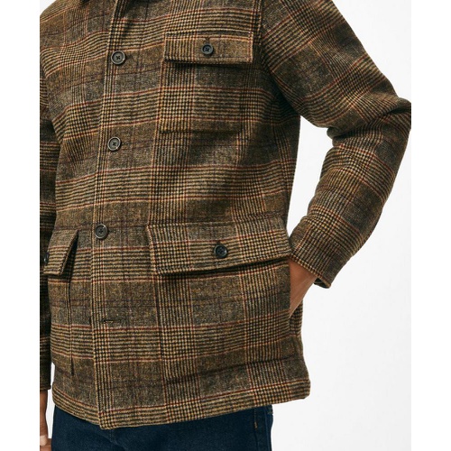 브룩스브라더스 Wool-Blend Plaid Walking Coat