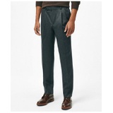 Classic Fit Double-Pleated Dress Pants in Wool Flannel