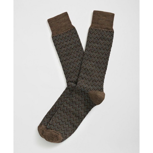 브룩스브라더스 Wool Blend Herringbone Socks