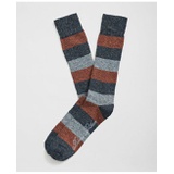 Silk Cotton Blend Striped Socks