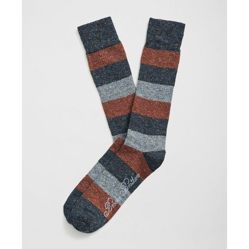 브룩스브라더스 Silk Cotton Blend Striped Socks