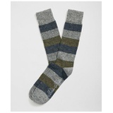 Silk Cotton Blend Striped Socks