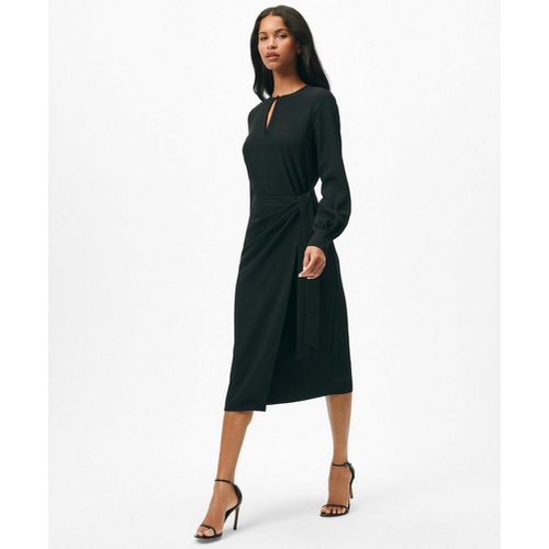 브룩스브라더스 Keyhole Dress in Fine Twill Stretch Crepe