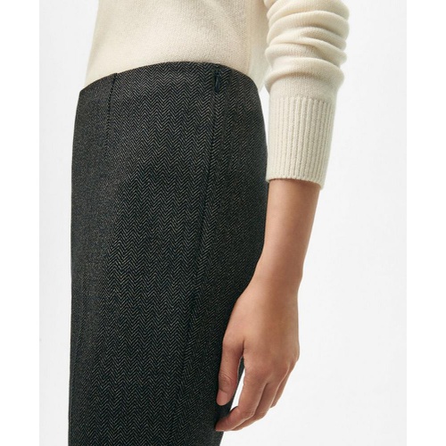 브룩스브라더스 Easy Fit, Elastic Back Pants in Herringbone Stretch Cotton Blend