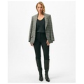 Relaxed Peak Lapel Jacket in Glen Plaid Wool Blend