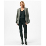 Relaxed Peak Lapel Jacket in Glen Plaid Wool Blend