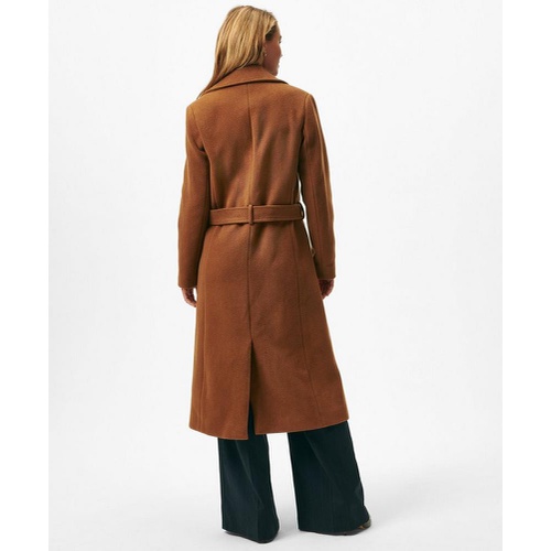 브룩스브라더스 Notch Collar Coat in Water-Repellent Brushed-Twill Wool