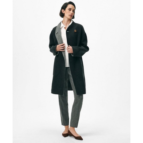 브룩스브라더스 Reversible Single-Button Coat in Wool Blend