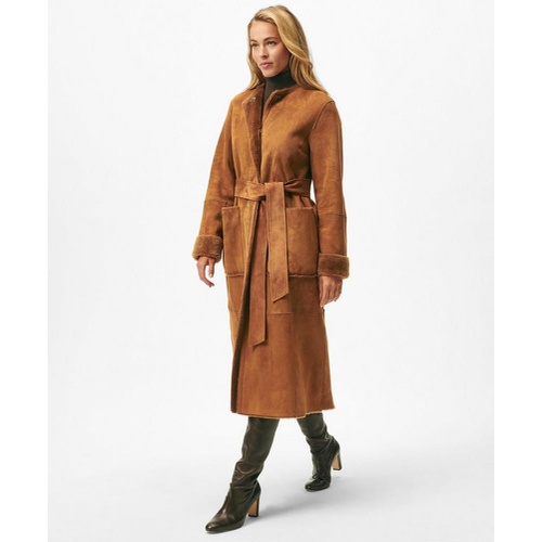 브룩스브라더스 Reversible Belted Shearling Coat