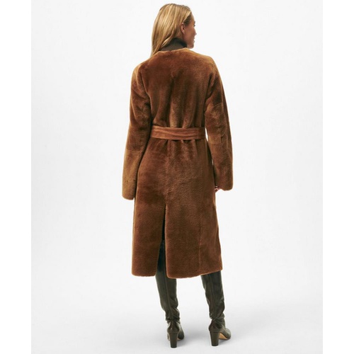 브룩스브라더스 Reversible Belted Shearling Coat