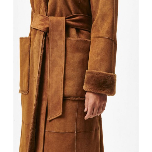 브룩스브라더스 Reversible Belted Shearling Coat