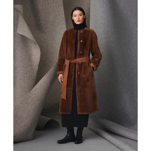 브룩스브라더스 Reversible Belted Shearling Coat