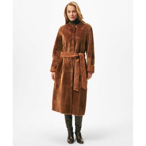 브룩스브라더스 Reversible Belted Shearling Coat