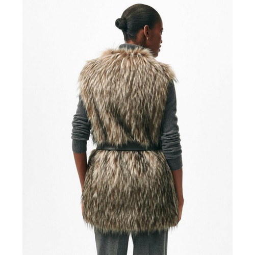 브룩스브라더스 Belted Faux Fur Vest