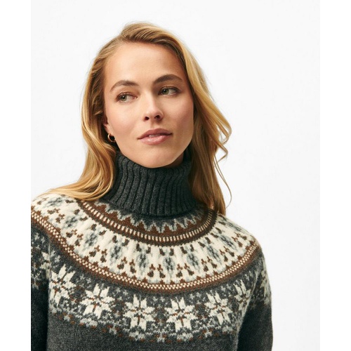 브룩스브라더스 Fair Isle Turtleneck Sweater in Alpaca-Wool Blend