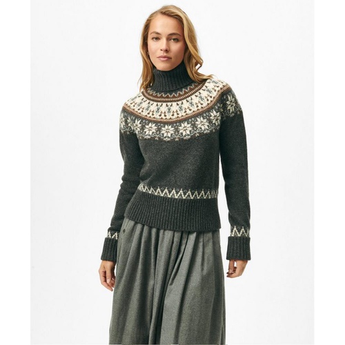 브룩스브라더스 Fair Isle Turtleneck Sweater in Alpaca-Wool Blend