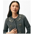 Embellished Twinset Cardigan in Merino Wool