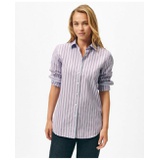 Thomas Mason X Brooks Brothers Luxury Fitted Cotton Shirt in Multistripe