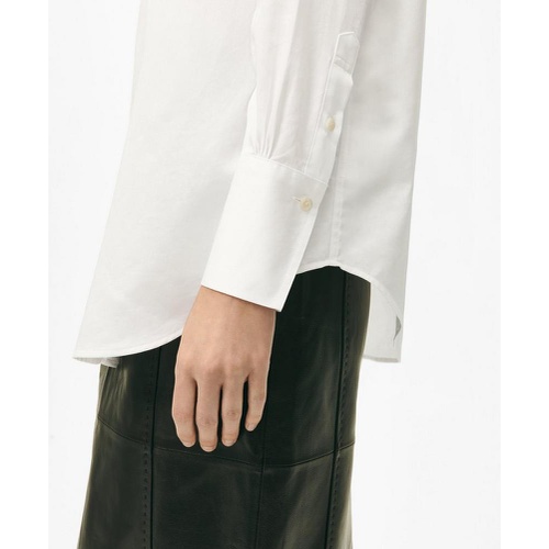 브룩스브라더스 Fitted Stretch Supima Cotton Non-Iron Shirt with French Cuffs