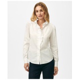 Cotton Ruffle Placket Shirt