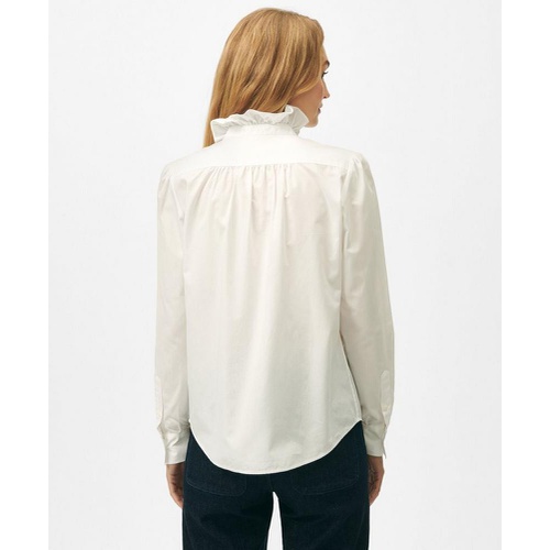 브룩스브라더스 Cotton Ruffle Placket Shirt