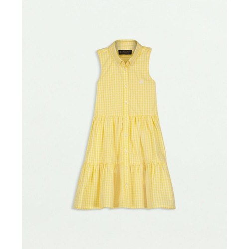 브룩스브라더스 Girls Gingham Sleeveless Shirt Dress