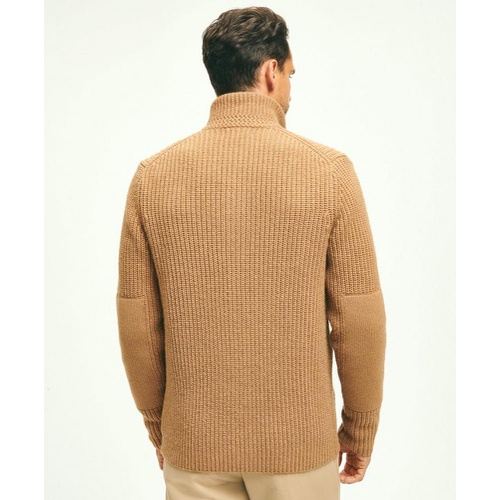 브룩스브라더스 Camel Hair Stand Collar Cardigan