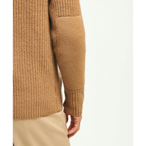 브룩스브라더스 Camel Hair Stand Collar Cardigan