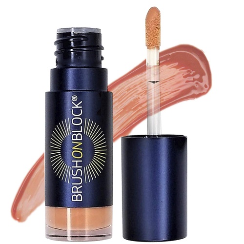  Brush On Block Protective Lip Oil, Broad Spectrum SPF 32 Sunscreen, Nude Tint