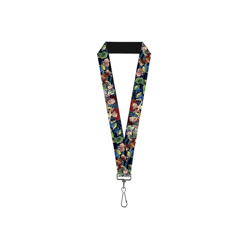  Buckle-Down Unisex adults Lanyard - 10 Toy Story Characters Running2 Denim Rays Key Chain, Multicolor, One Size US