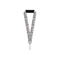 Buckle-Down Lanyard-10-Bugs Bunny Expressions Stacked White/Black/g