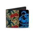 Buckle-Down PU Bifold Wallet - THE BLACK PANTHER Action Poses/Issue #2 Cover/Comic Blocks