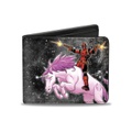 Buckle-Down Mens Kills Deadpool Again Riding Unicorn, Multicolor, Standard Size