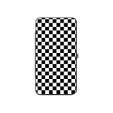 Womens Buckle-down Hinge - Checker Black/White Wallet, Multicolor, 7 x 4 US