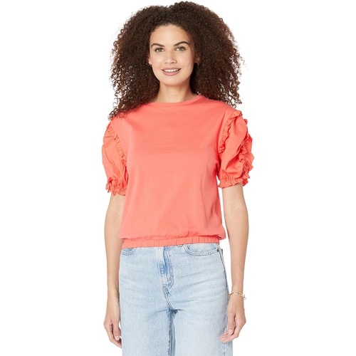  Buffalo David Bitton Agnes Mixed Media Sleeve Tee