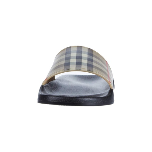 버버리 Burberry Kids Mini Furley Check Slide (Toddler/Little Kid)